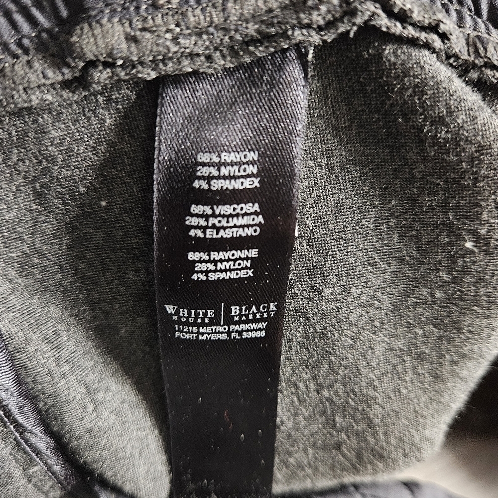 White House Black Market Gray Slim Ankle Pants Size 14 - Picture 7 of 10